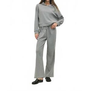 NEW MOD REF enzo waffle knit hoodie in heather grey